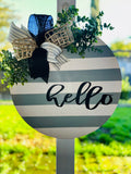 Hello Wooden Door Hanger