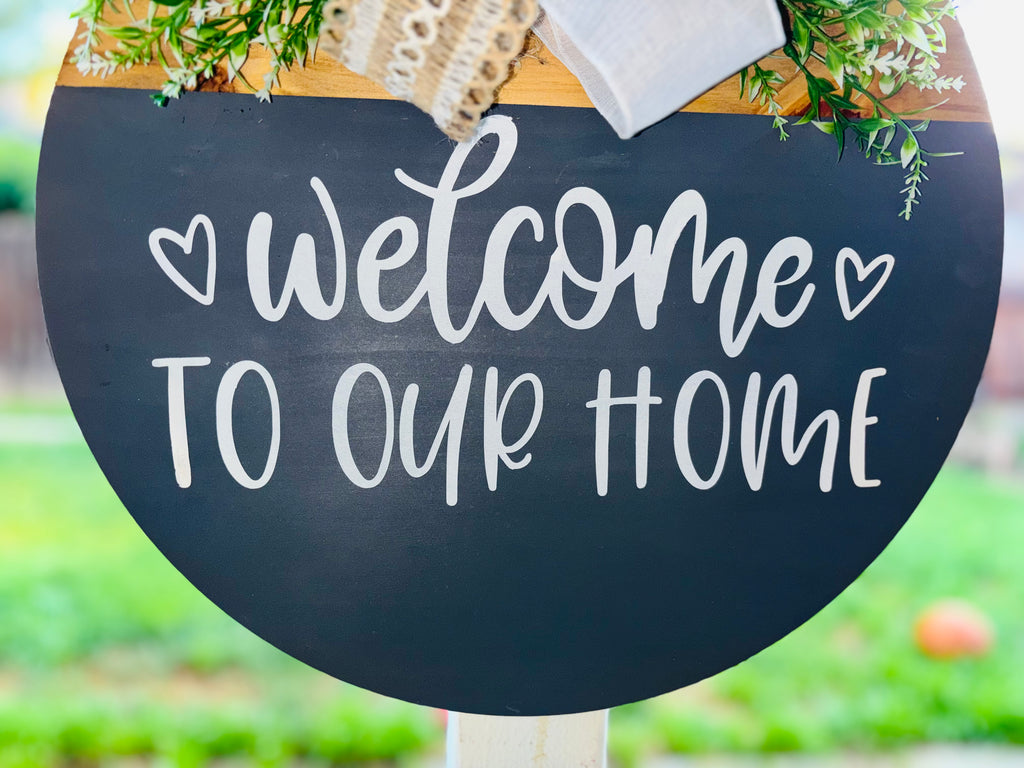 Welcome to our home door hanger