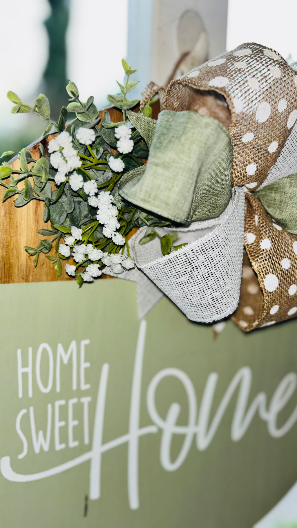 Home Sweet Home wooden door hanger