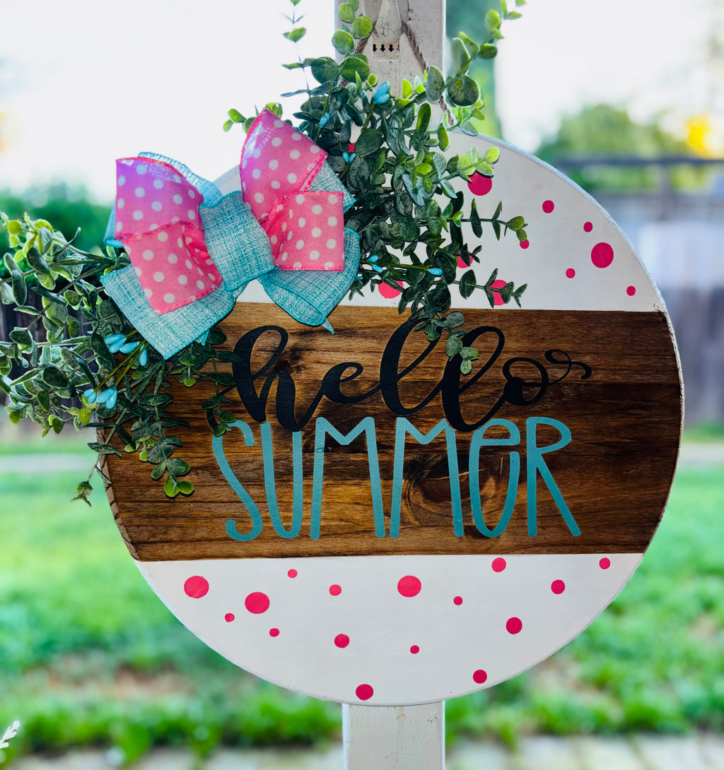 Hello Summer door hanger