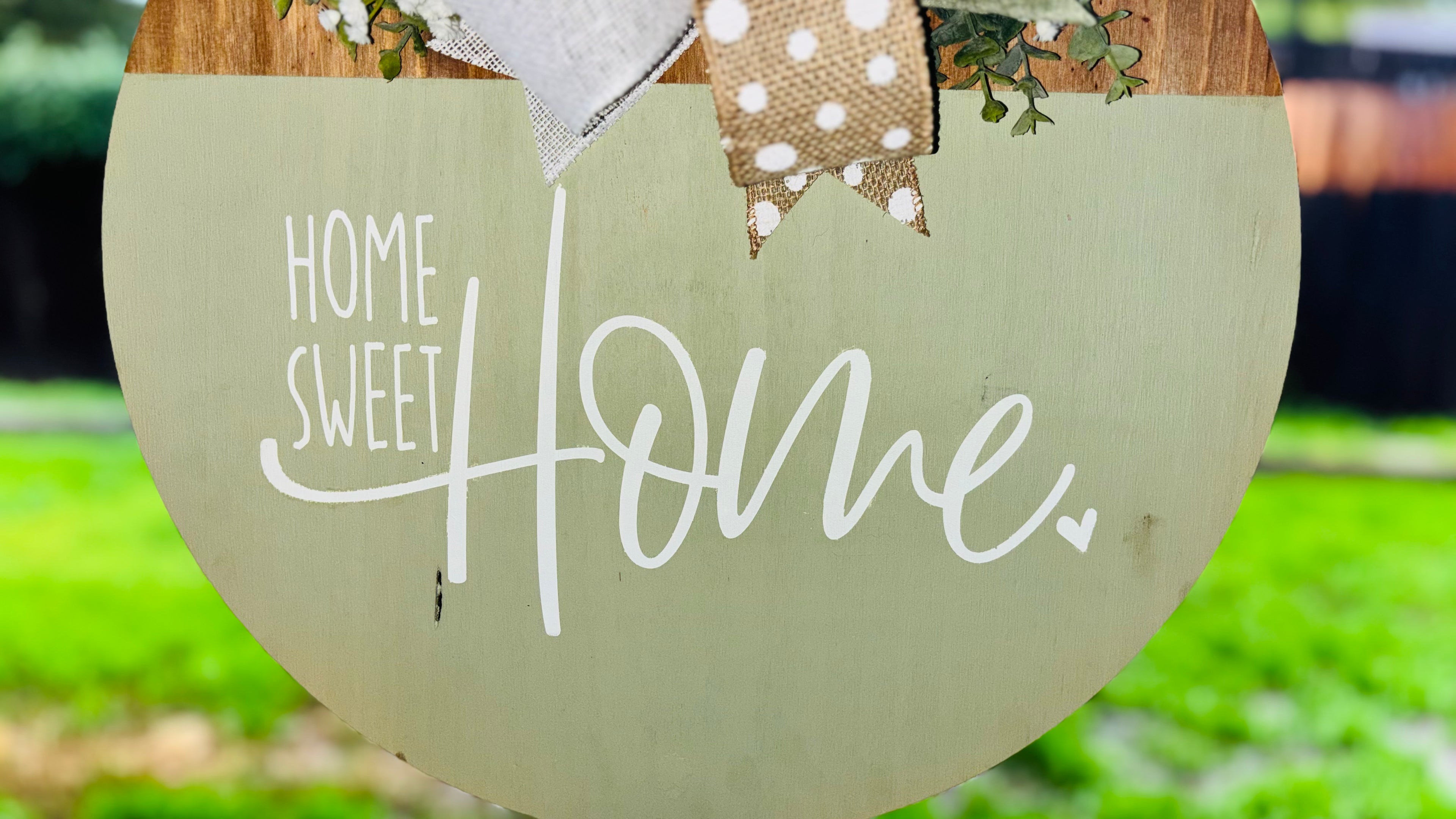 Home Sweet Home wooden door hanger