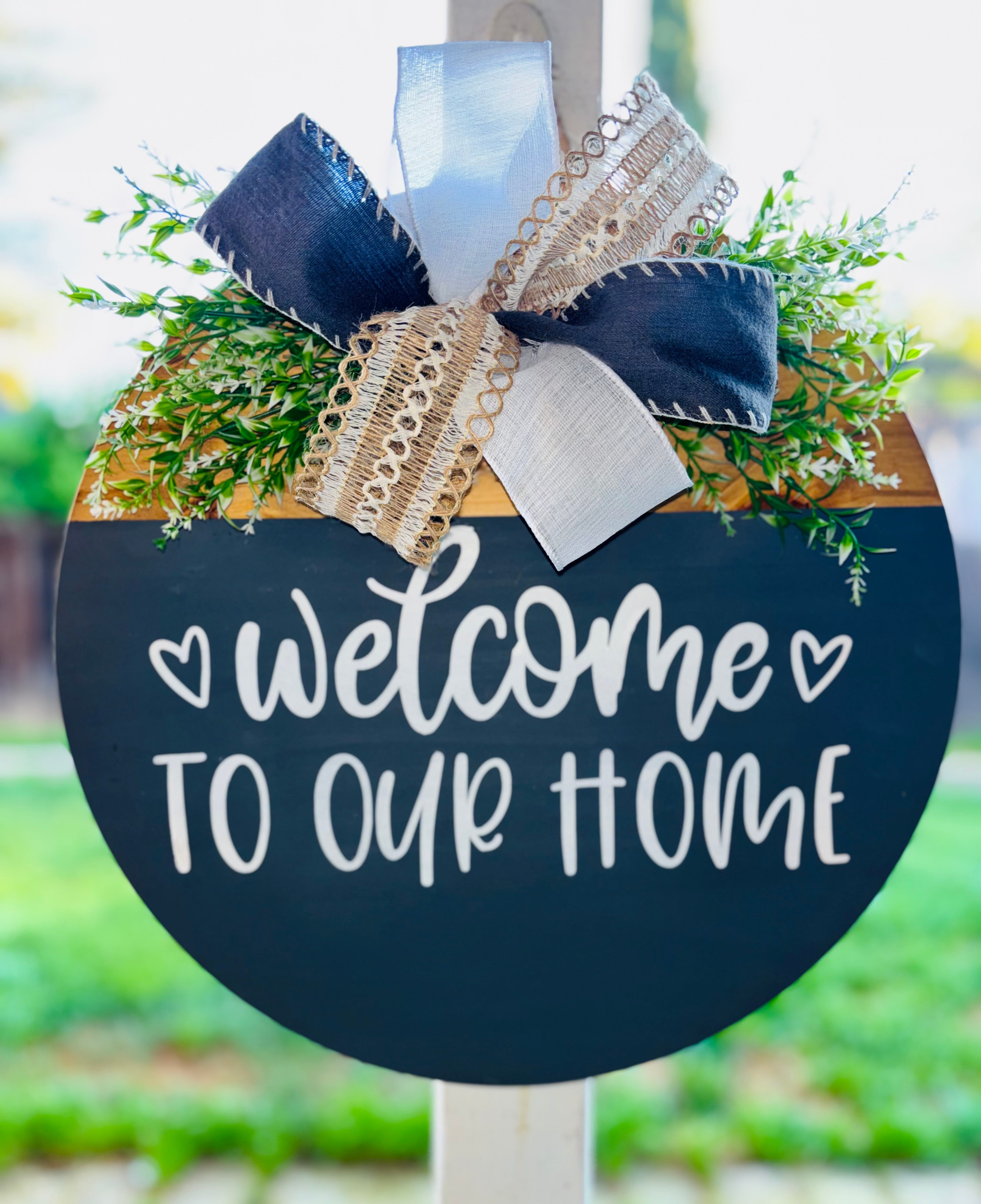 Welcome to our home door hanger