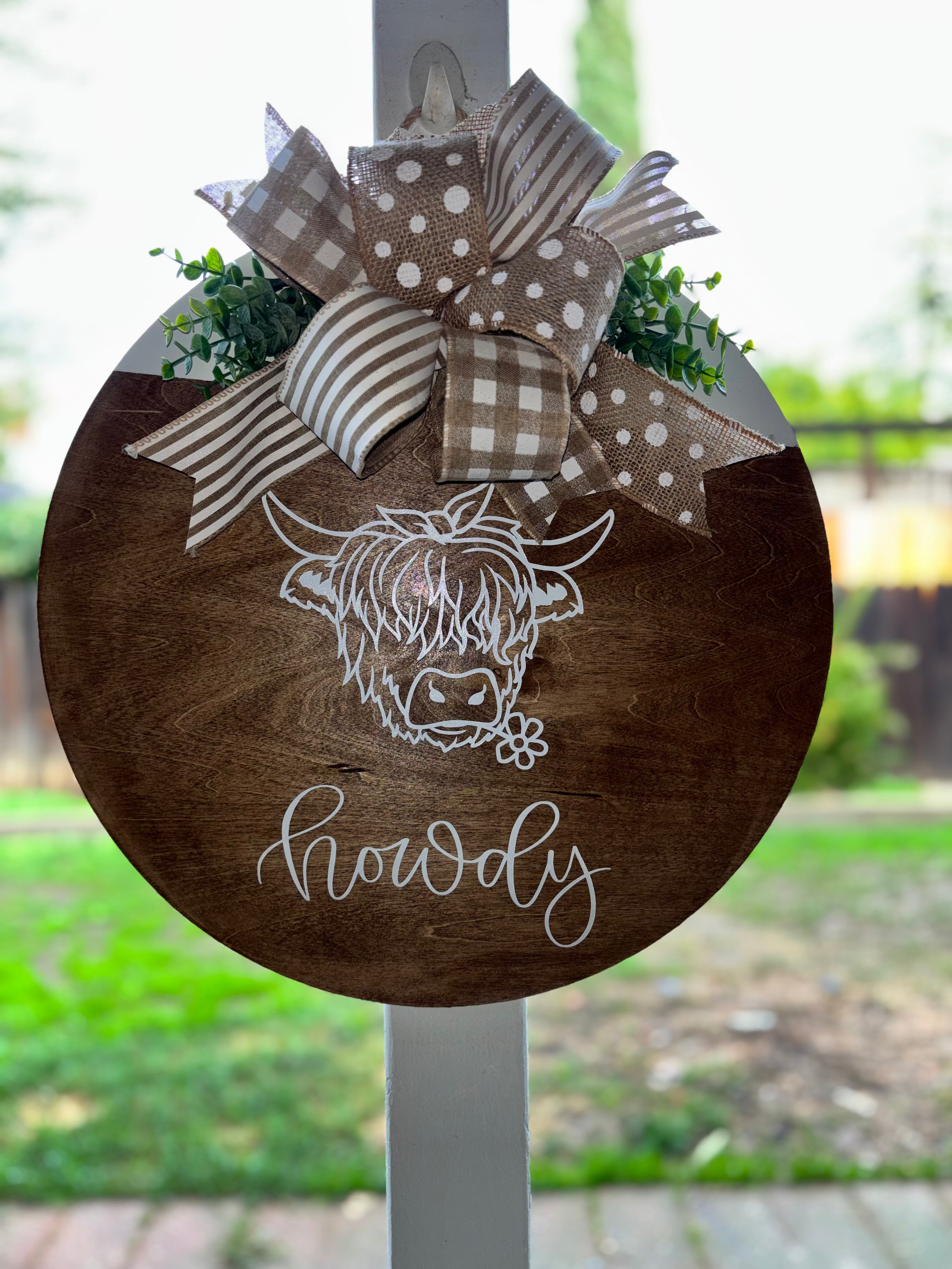 Highland Cow Door Hanger