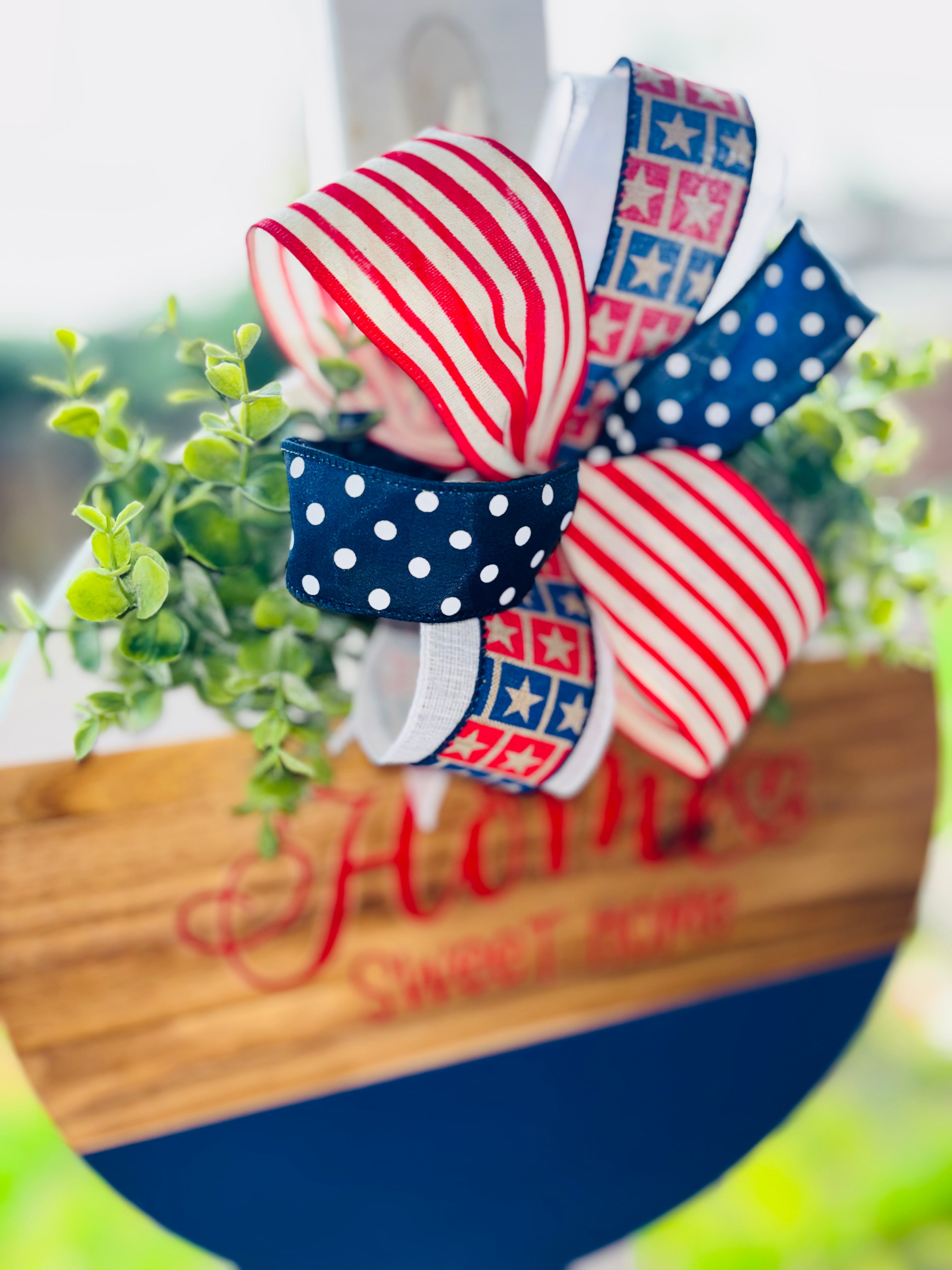 Patriotic Home Sweet Home door hanger