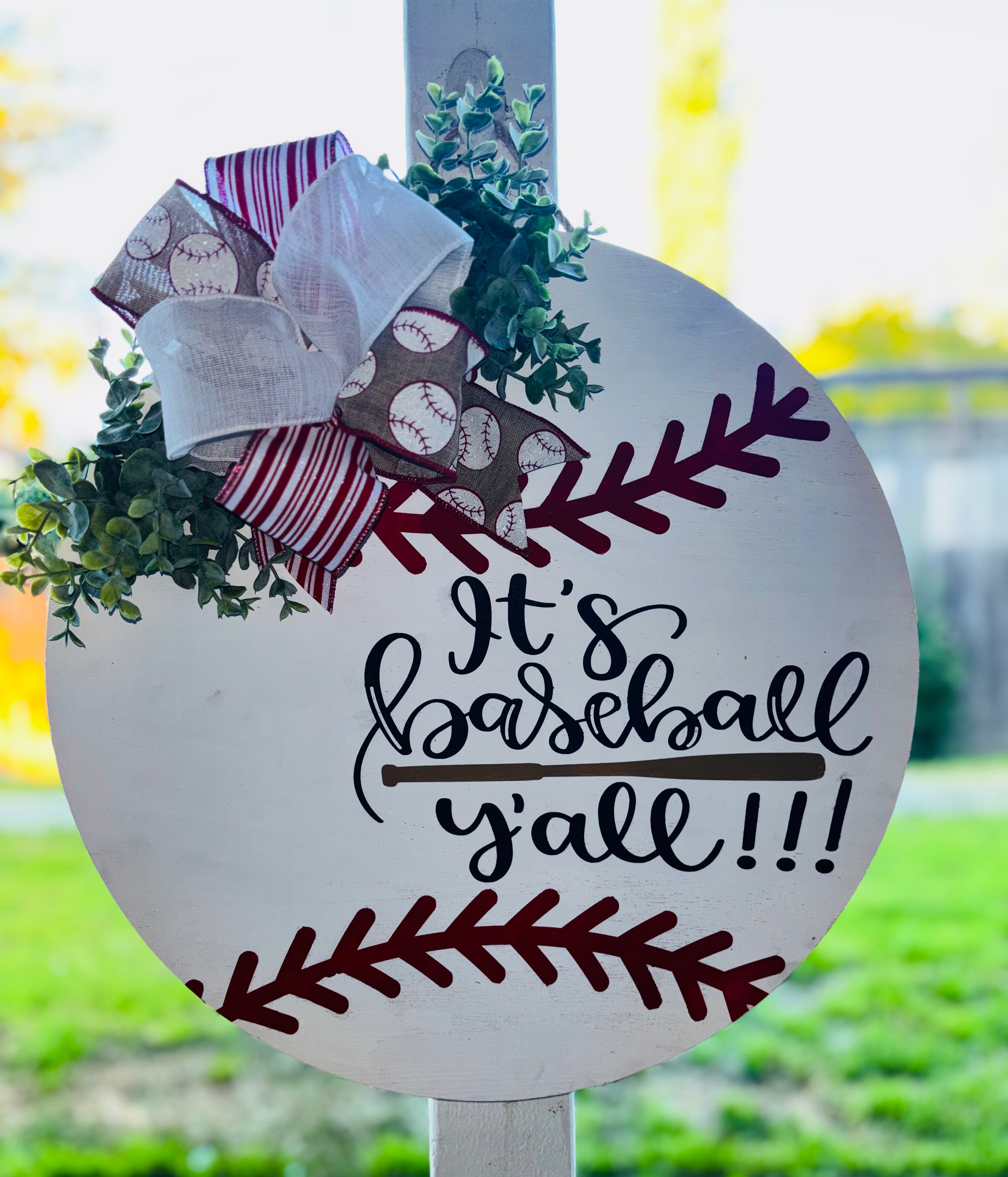 It’s baseball y’all door hanger