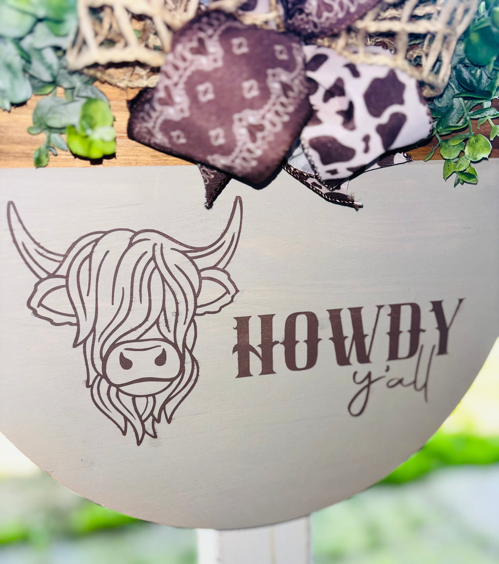 Howdy y’all door hanger