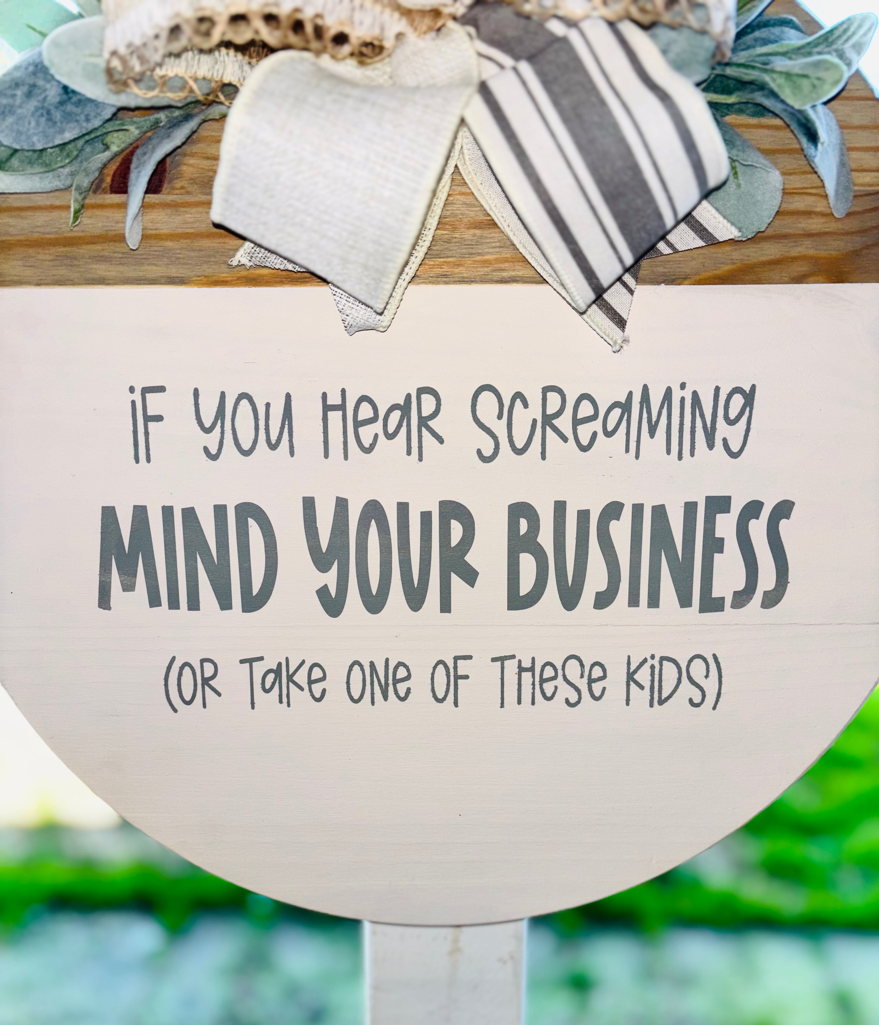Mind your business door hanger