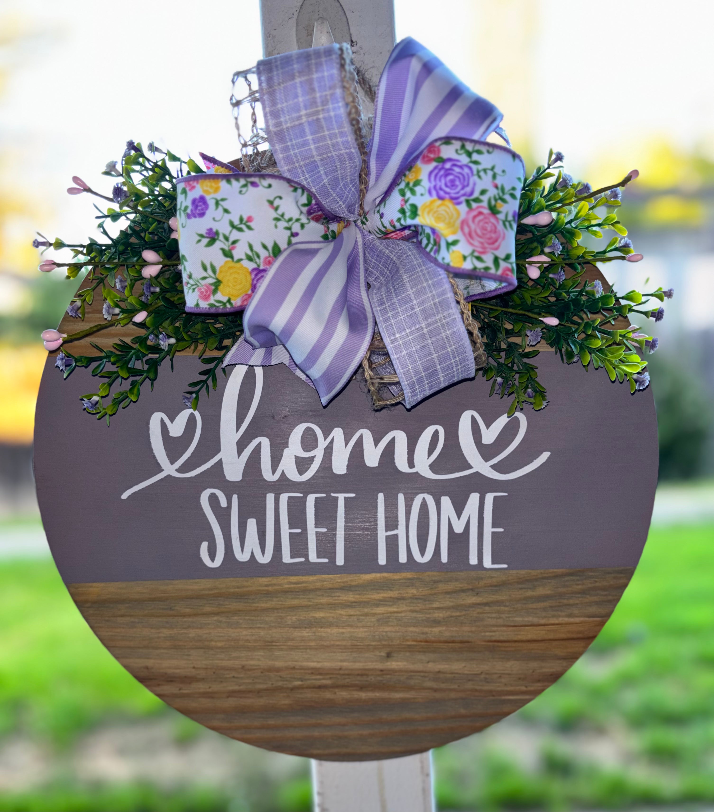 Home sweet home door hanger