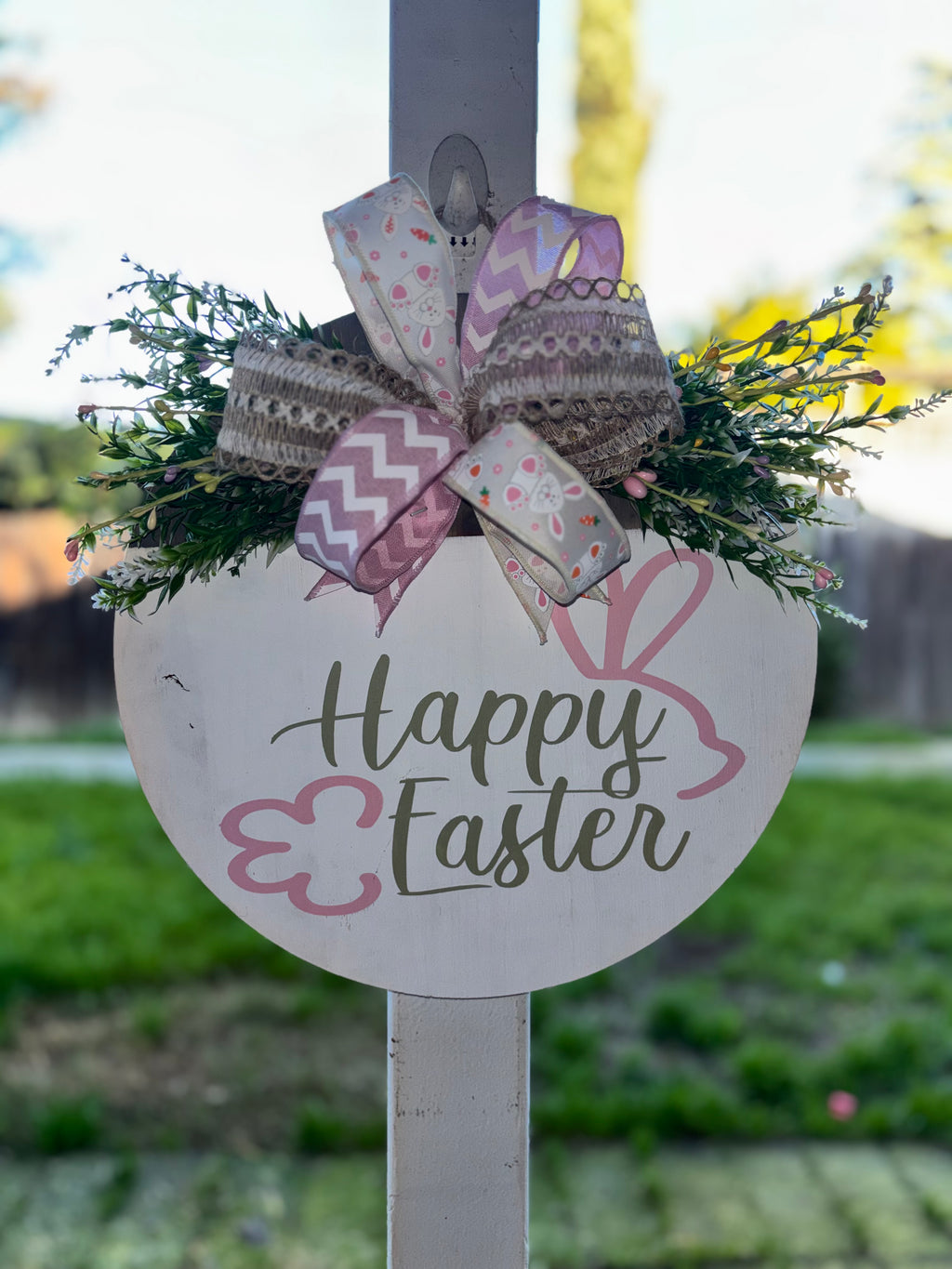 Happy Easter Wooden Door Hanger
