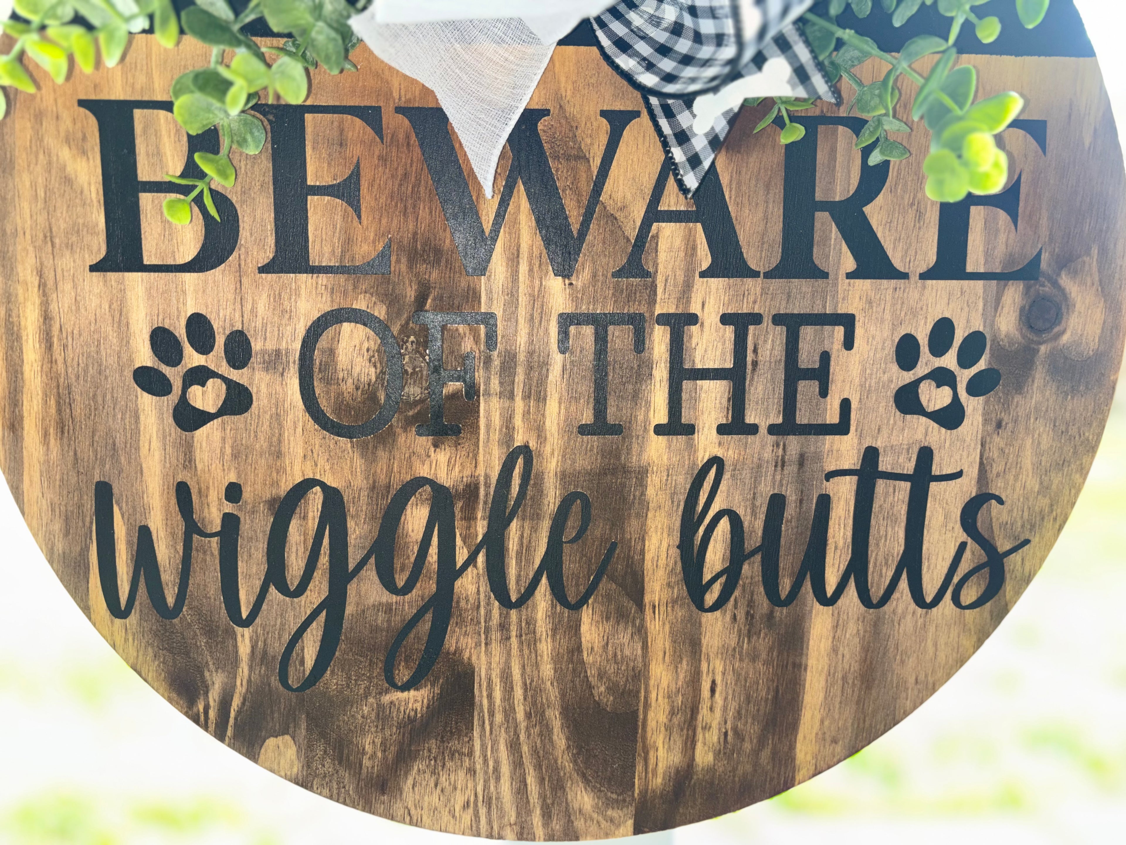 Beware of the Wiggle Butts Door Hanger