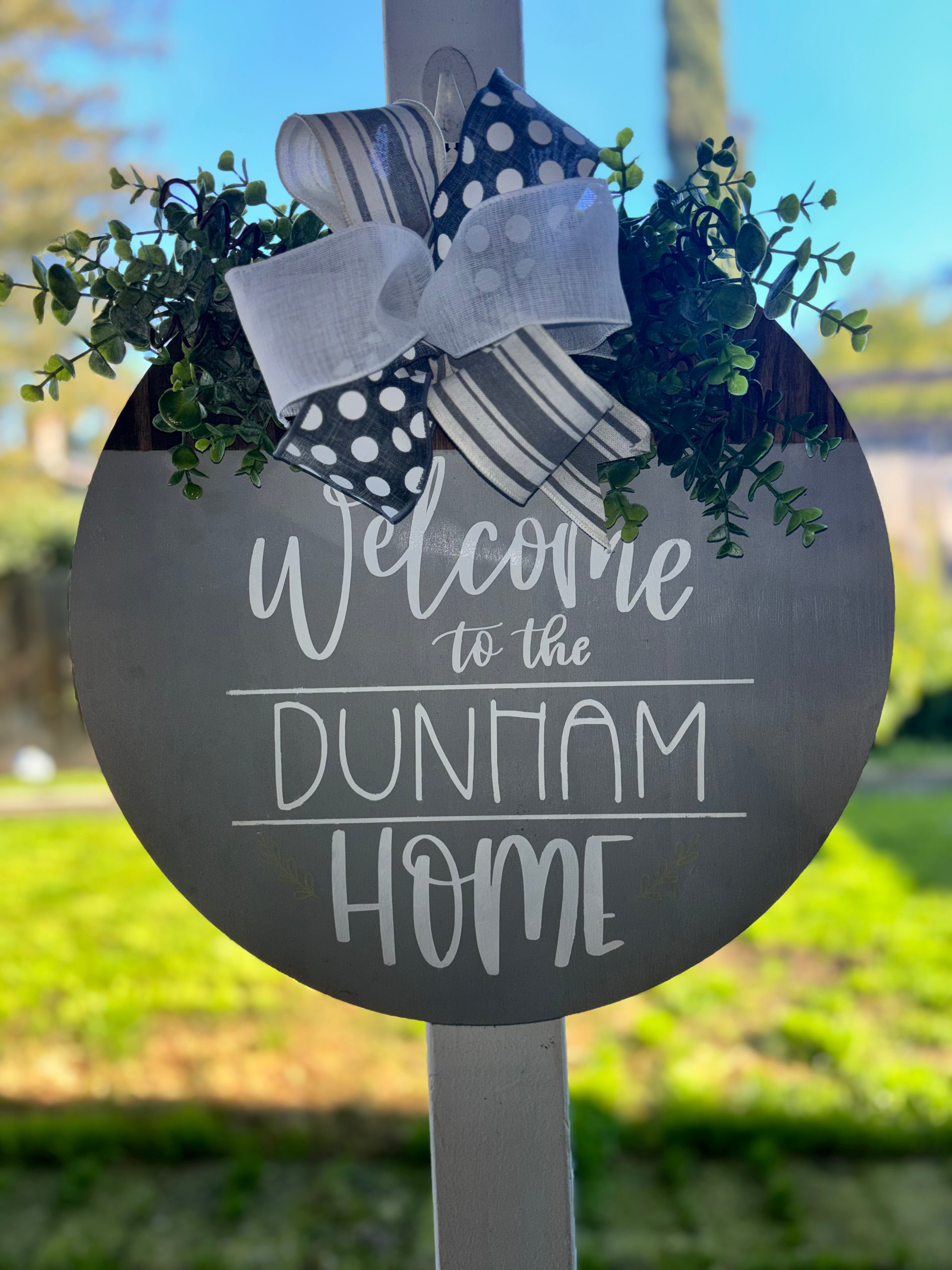 Custom last name door hanger-18 inches