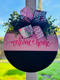 Welcome Home wooden door hanger