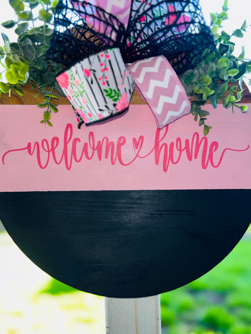 Welcome Home wooden door hanger